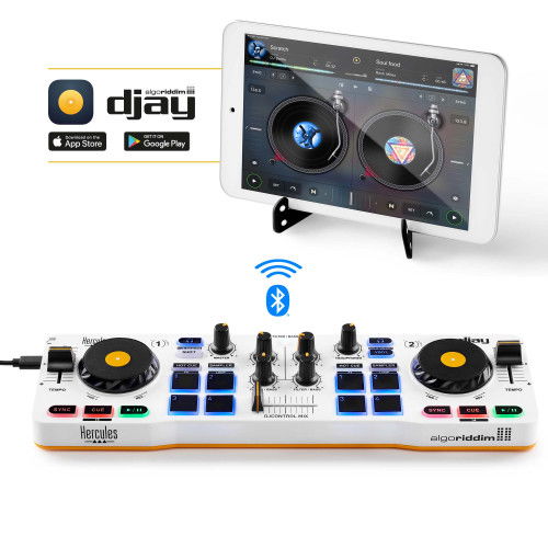 Hercules DJControl Control MIX Bluetooth 4780921 Consola DJ para Smartphone y Tablets con Software djay iOS/Android