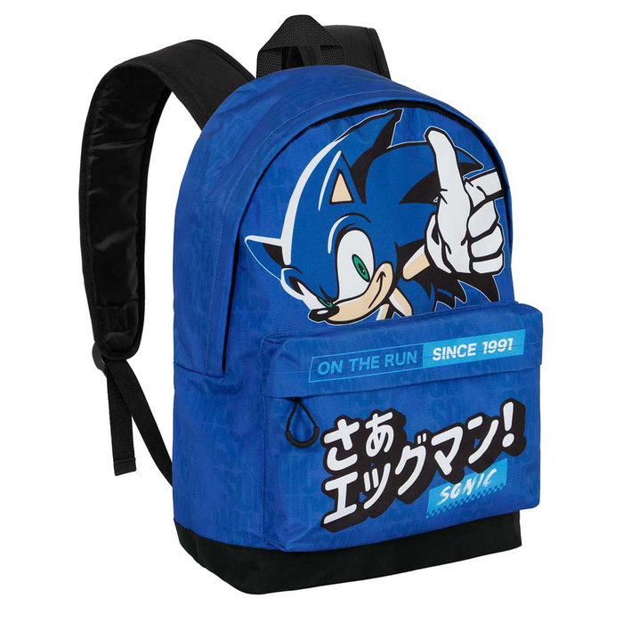 Sonic The Hedgehog Mochila Urbana Ligera HS FAN 2.0 On the Run Sonic The Hedgehog Azul con Correas Acolchadas, Bolsillo Dispositivos y Cinta Adaptable a Trolley Sonic The Hedgehog Mochila Urbana Ligera HS FAN 2.0 On the Run Sonic The Hedgehog Azul con Correas Acolchadas, Bolsillo Dispositivos y Cinta Adaptable a Trolley