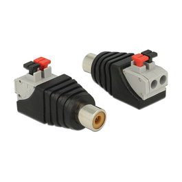 DeLOCK 65565 Adaptador RCA hembra a bloque de terminales de 2 pines