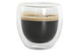DKD Home Decor Taza Doble Pared Transparente Cristal Borosilicato 250ml Set de 2 Piezas 8.3 x 8.3 x 8.9 cm