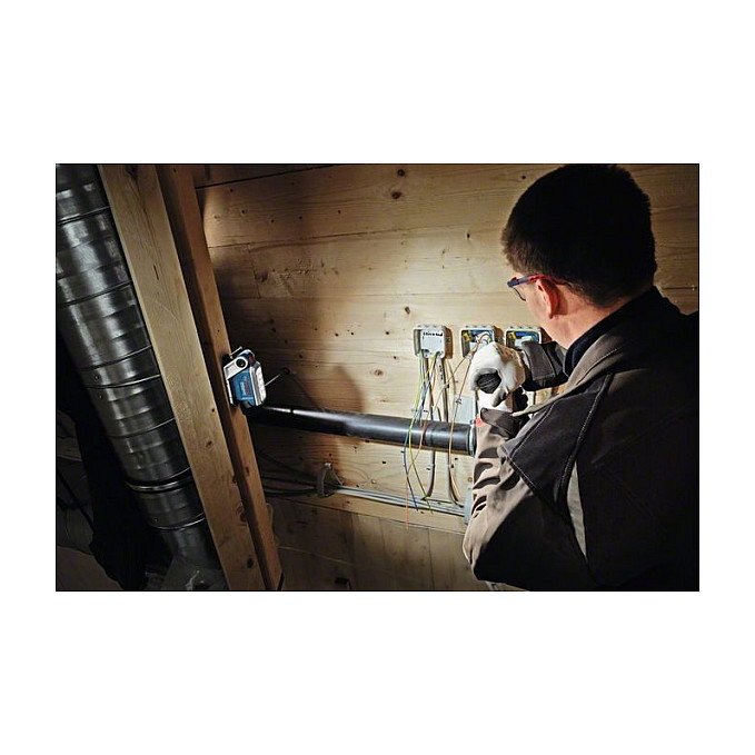 Bosch GLI DeciLED Professional Lámpara de Trabajo LED Recargable 350 lx, 200°, Batería de Ión de Litio, 400 g, Azul y Gris