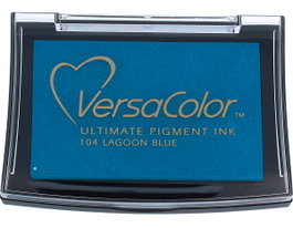 Tsukineko Almohadilla de Tinta VERSACOLOR Azul Laguna Opaco 95x65mm