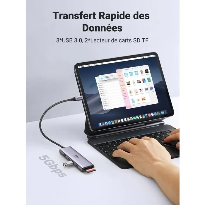 UGREEN Adaptador USB-C multifuncional AABIO10625 Gris