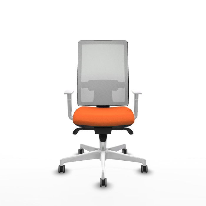 PIQUERAS Y CRESPO Silla de oficina Horna con mecanismo Sincro, Naranja y Blanco PIQUERAS Y CRESPO Silla de oficina Horna con mecanismo Sincro, Naranja y Blanco