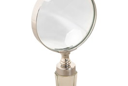 DKD Home Decor Lupa de Mano Colonial Transparente Plateado Cristal Aluminio 7.5x3x22 cm