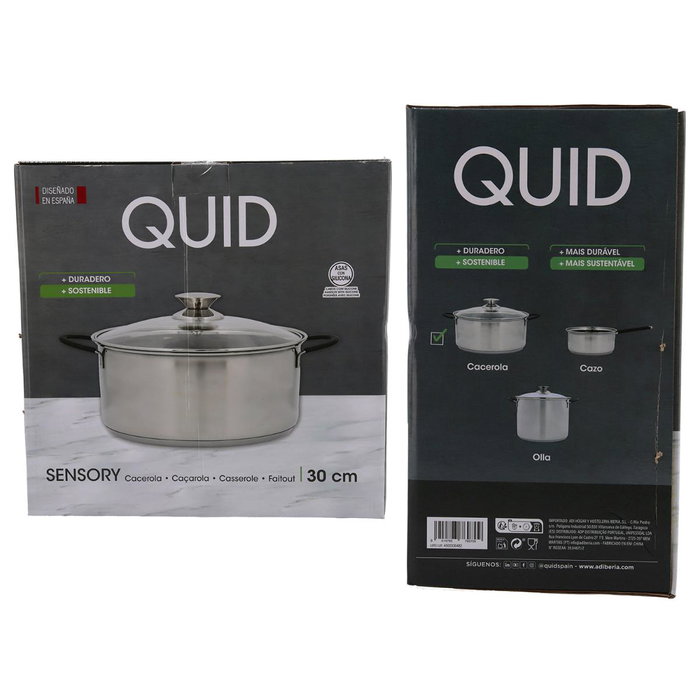 Quid Cacerola Sensory de Acero Inoxidable 30 cm - 9,6 L Quid Cacerola Sensory de Acero Inoxidable 30 cm - 9,6 L