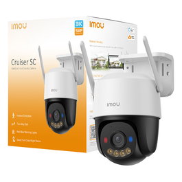 Imou Cruiser SC 3K, Cámara de Seguridad IP Exterior e Interior, 5MP 3K, Wifi, Detección de Personas, Visión Nocturna a 30m, Resistente al Agua, Incluye Fuente y Tornillos