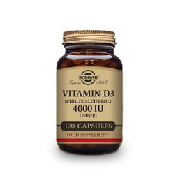 SOLGAR Vitamina D3 4000 UI (100 mcg) 120 cápsulas vegetales