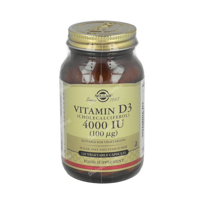 Solgar Vitamina D3 4000 UI (100 µg) Colecalciferol 120 cápsulas vegetales