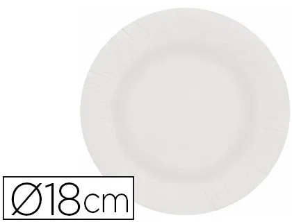 Blanca Plato Papel Reciclable Blanco 18 cm Paquete 50 Unidades Blanca Plato Papel Reciclable Blanco 18 cm Paquete 50 Unidades
