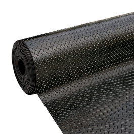 Gol Alfombra de caucho negro diamantes 3 mm 1,2 x 10 m uso profesional y doméstico