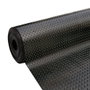 Gol Alfombra de caucho negro diamantes 3 mm 1,2 x 10 m uso profesional y doméstico