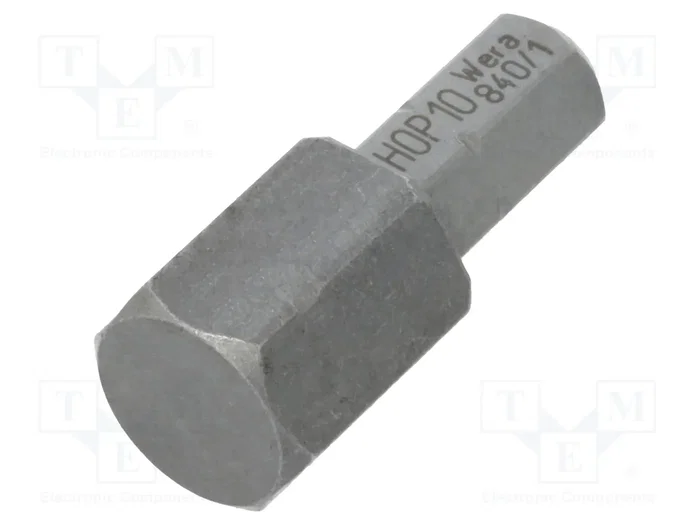 WERA Punta de destornillador Hex 10mm 1/4 pulgada 25mm WERA Punta de destornillador Hex 10mm 1/4 pulgada 25mm