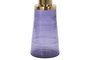 DKD Home Decor Mesita Auxiliar Moderno Azul Dorado Hierro Cristal 37 x 50 x 37 cm