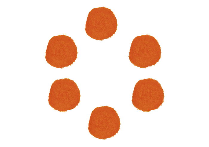 Innspiro Pompones de Polipropileno Naranja 25mm 50u. Innspiro Pompones de Polipropileno Naranja 25mm 50u.