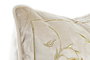 DKD Home Decor Cojín Dorado con Flores Bordadas