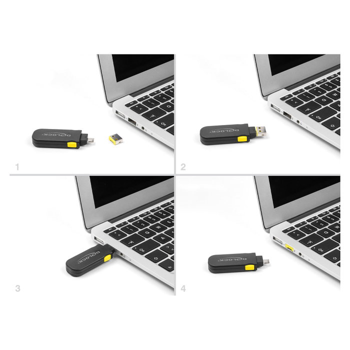 DeLOCK 22031 Bloqueador de puerto USB tipo A, 4 unidades + herramienta de cierre DeLOCK 22031 Bloqueador de puerto USB tipo A, 4 unidades + herramienta de cierre