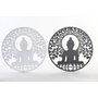 DKD Home Decor Decoración de Pared Metal Buda Surtido de 2 Unidades 40x40 cm