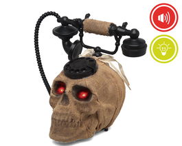 Teléfono Decorativo Calavera Con Luz Y Sonido Halloween