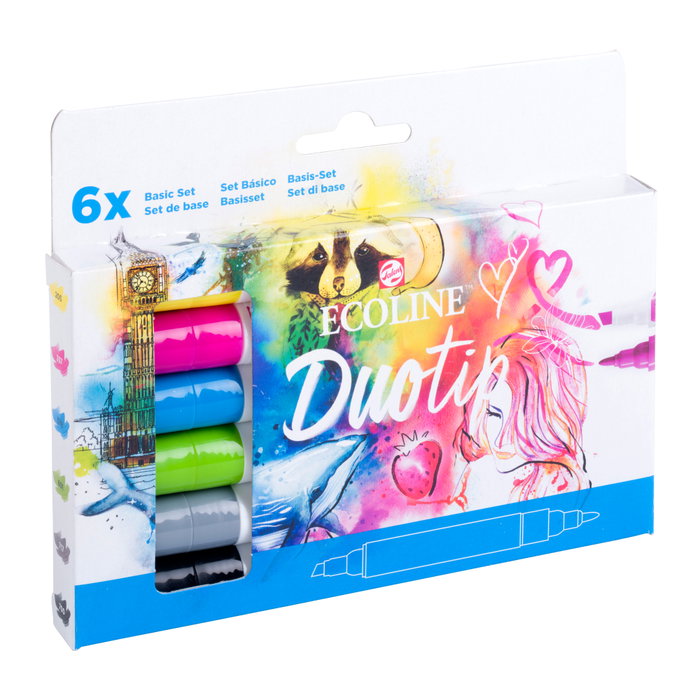 Ecoline Ecoline Duotip Estuche Básico de 6 Colores Ecoline Ecoline Duotip Estuche Básico de 6 Colores
