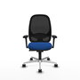 PIQUERAS Y CRESPO Silla de oficina Cilanco Azul y Negro con Mecanismo Sincro