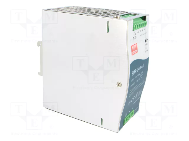 MEAN WELL SDR-240-48 Alimentador de Impulso 240W 48VDC 5A MEAN WELL SDR-240-48 Alimentador de Impulso 240W 48VDC 5A