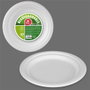 Best Products Plato de postre de caña de azúcar Ø17 cm blanco, 10 uds