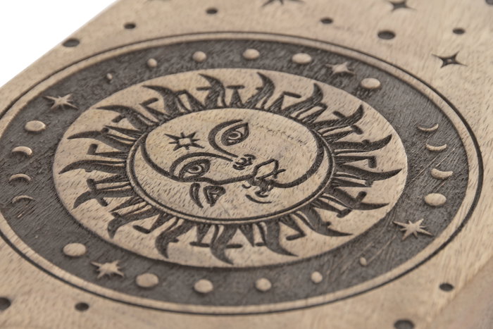 DKD Home Decor Joyero Marron Mango Astros 18 x 9 x 25.5 cm Set de 2