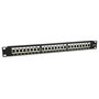Equip 326625 Patch Panel 19" 1U 24 Puertos RJ45, Categoría 6A (Cat6A), Negro