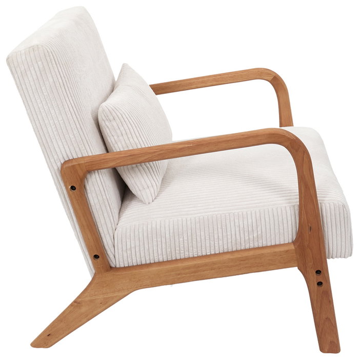Home Deco Factory Butaca Scott Beige Colección Cocooning - Estructura Madera Hevea, Tejido Poliéster Home Deco Factory Butaca Scott Beige Colección Cocooning - Estructura Madera Hevea, Tejido Poliéster