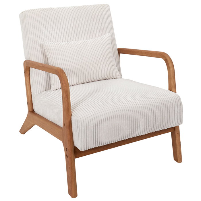 Home Deco Factory Butaca Scott Beige Colección Cocooning - Estructura Madera Hevea, Tejido Poliéster Home Deco Factory Butaca Scott Beige Colección Cocooning - Estructura Madera Hevea, Tejido Poliéster