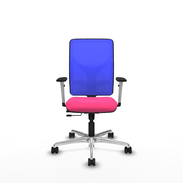 PIQUERAS Y CRESPO Silla de oficina Motilla con mecanismo Sincro/Traslack Rosa y Azul