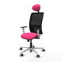 PIQUERAS Y CRESPO Silla de oficina Zulema con mecanismo Sincro, Rosa y Negro