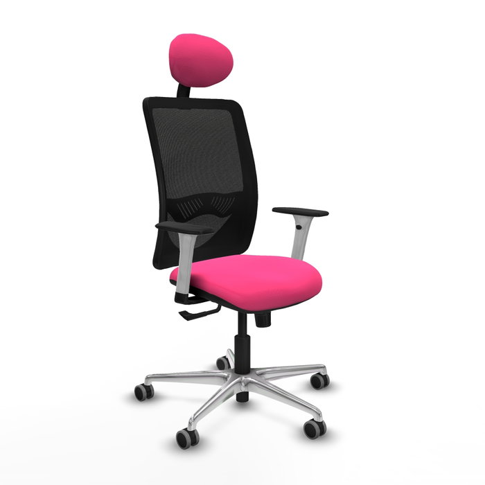 PIQUERAS Y CRESPO Silla de oficina Zulema con mecanismo Sincro, Rosa y Negro PIQUERAS Y CRESPO Silla de oficina Zulema con mecanismo Sincro, Rosa y Negro