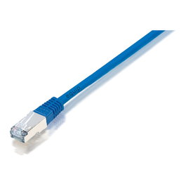 EQUIP 225437 Cable de Red Patch Cat5e F/UTP (FTP) 0.50 m Azul, Conectores RJ45 Macho Chapados en Oro, 100 MHz, Cumple IEEE 802.3, RoHS