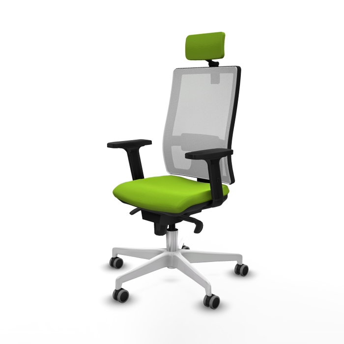 PIQUERAS Y CRESPO Silla de oficina Horna Pistacho y Blanco con Mecanismo Sincro PIQUERAS Y CRESPO Silla de oficina Horna Pistacho y Blanco con Mecanismo Sincro