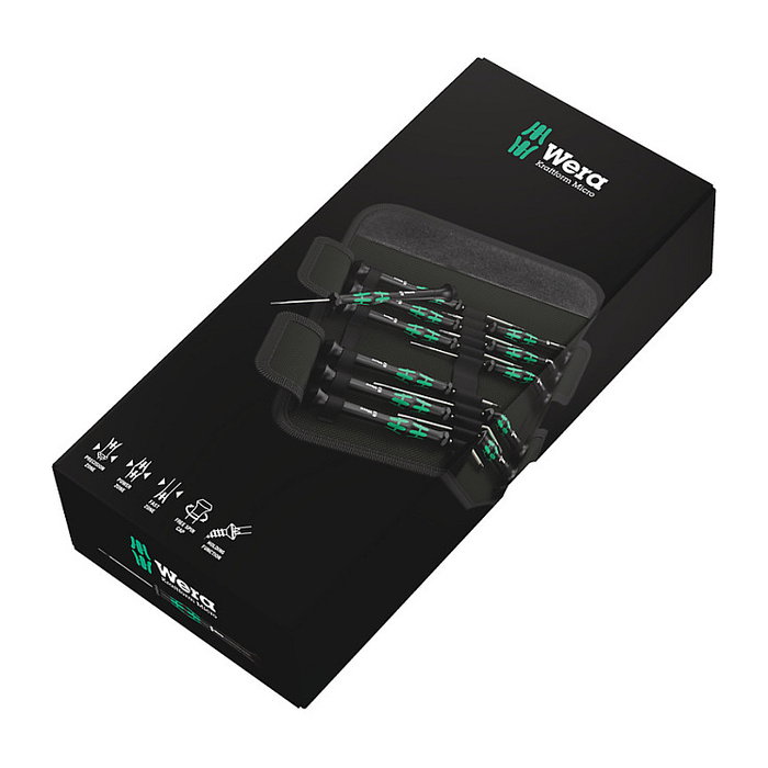Wera 05073675001 Kraftform Micro-Set Juego de Destornilladores 12 Piezas Phillips Torx