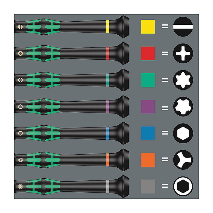 Wera 05073675001 Kraftform Micro-Set Juego de Destornilladores 12 Piezas Phillips Torx