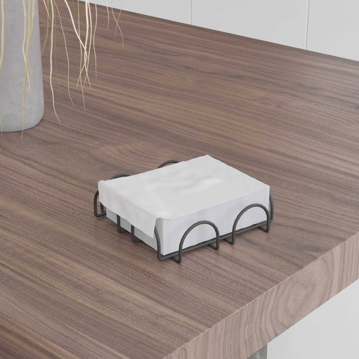 Hermia SM022-B Servilletero Negro Elegante de Metal para Mesa de Comedor, Diseño Sofisticado y Duradero, 18x18x2 cm Hermia SM022-B Servilletero Negro Elegante de Metal para Mesa de Comedor, Diseño Sofisticado y Duradero, 18x18x2 cm