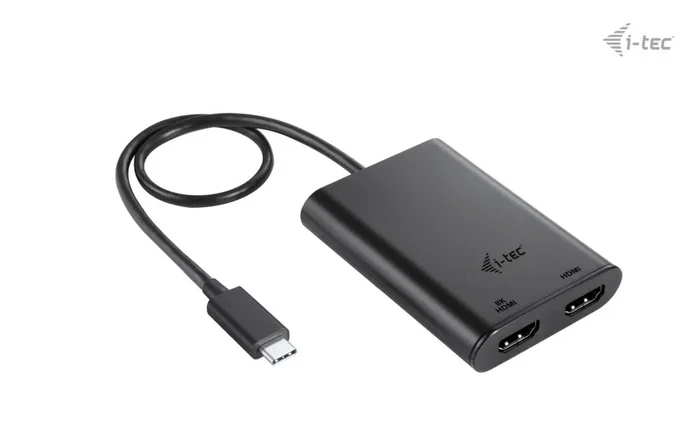i-tec Adaptador de Vídeo USB-C C31DUAL4K60HDMI a 2x HDMI con Resolución 1x 8K/30Hz o 2x 4K/60Hz para Portátil, PC, Thunderbolt 3/4