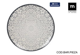 La Mediterranea Bajo Plato Azurill Monaco Brillo 32.5cm