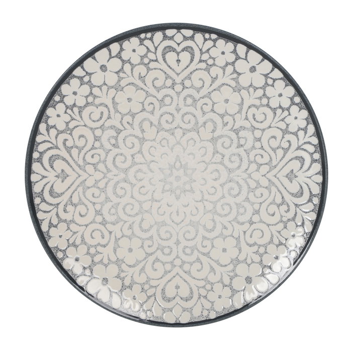 La Mediterranea Bajo Plato Azurill Monaco Brillo 32.5cm