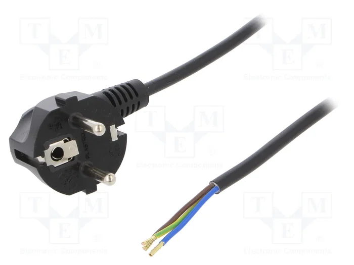 PLASTROL Cable de Alimentación H03VV-F 3x0,75mm2 Negro 5m PLASTROL Cable de Alimentación H03VV-F 3x0,75mm2 Negro 5m