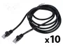 LANBERG Patch cord Cat 6 U/UTP 2m RJ45 negro (Pack de 10)