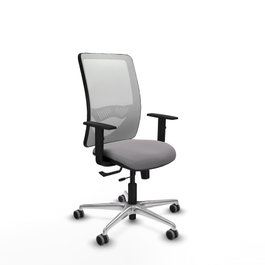 PIQUERAS Y CRESPO Silla de oficina Zulema con mecanismo Sincro/Traslack, Gris y Blanco