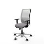 PIQUERAS Y CRESPO Silla de oficina Zulema con mecanismo Sincro/Traslack, Gris y Blanco