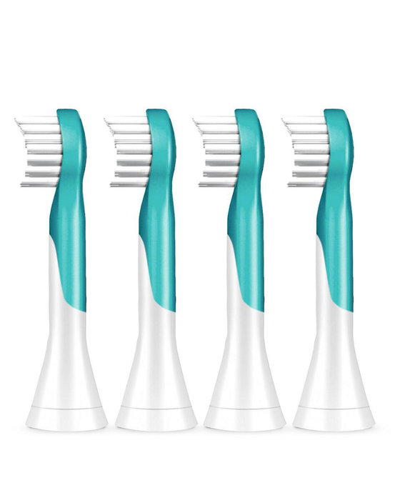 Philips Sonicare For Kids 3+ HX6034/90 Pack de 4, Azul y Blanco Philips Sonicare For Kids 3+ HX6034/90 Pack de 4, Azul y Blanco