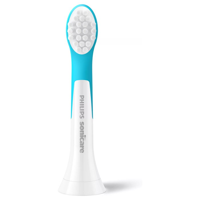 Philips Cabezales de Repuesto Sonicare For Kids 3+ HX6034/90, Pack de 4, Azul/Blanco