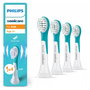 Philips Cabezales de Repuesto Sonicare For Kids 3+ HX6034/90, Pack de 4, Azul/Blanco