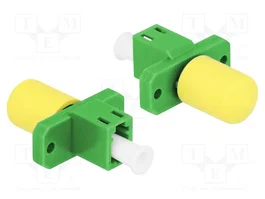 DeLOCK Acoplador híbrido de fibra óptica LC Simplex hembra a ST Simplex hembra verde